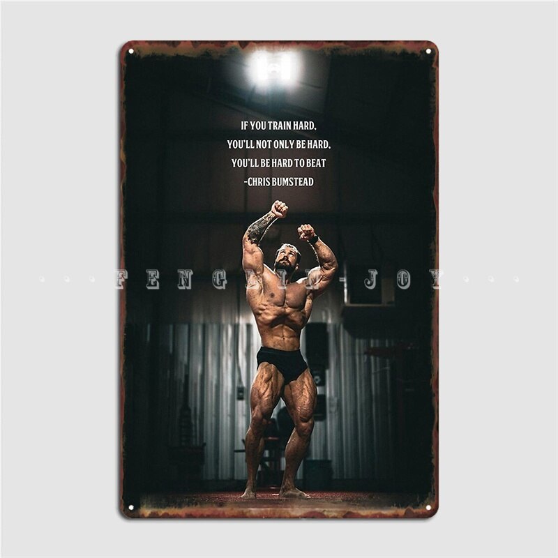 Chris Bumstead Gym Motivation Wall Art Metal Sign Club Wall Personalized Painting D eacute cor Tin - Cbum Store