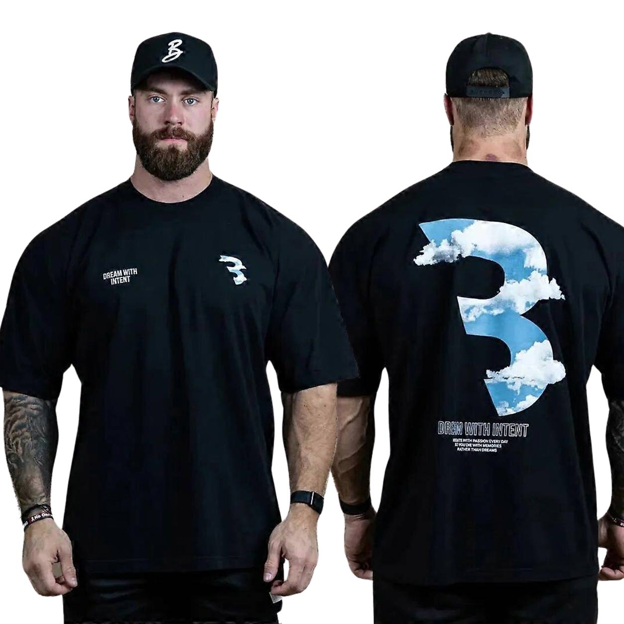 Chris Bumstead T Shirts – High In The Sky Dream With Intent Classic T shirt 3 - Cbum Store