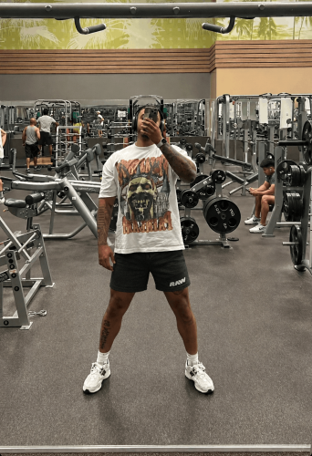 Chris Bumstead Shorts - Logo Raw Workout Style Shorts photo review
