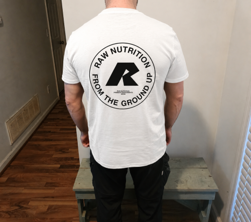 Chris Bumstead T-Shirts – Raw Nutrition From The Ground Up T-shirt photo review