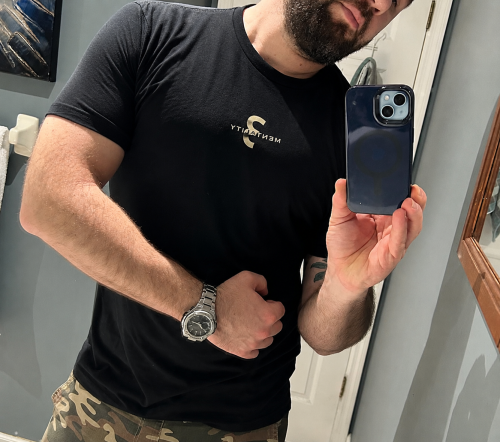 Chris Bumstead T-shirts - Set The Standard B Mentality Classic T-shirt photo review