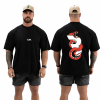 Chris Bumstead T-Shirts - BUM Snake Graphic Oversized Black T-Shirt