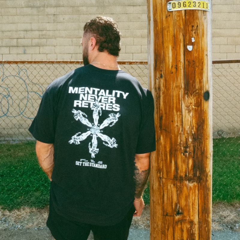 MENTALITY NEVER RETIRES PTTT110 Chris Bumstead T-Shirts 2 - Cbum Store PTTT 2 - Cbum Store