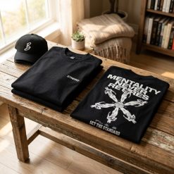 MENTALITY NEVER RETIRES PTTT110 Chris Bumstead T-Shirts 10 - Cbum Store studio mockup 0 1 4 - Cbum Store