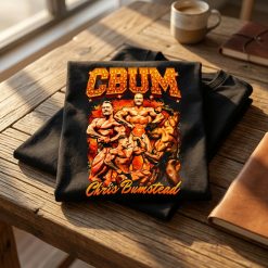 Chris Bumstead PTTT170 Retro Graphic T-shirt 7 - Cbum Store studio mockup 0 1 5 - Cbum Store