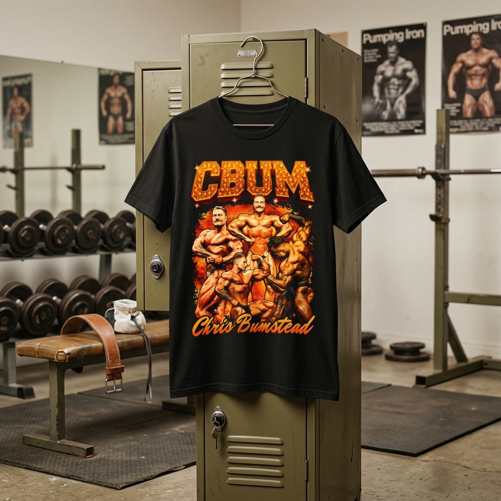 Chris Bumstead PTTT170 Retro Graphic T-shirt 4 - Cbum Store studio mockup 3 1 1 - Cbum Store