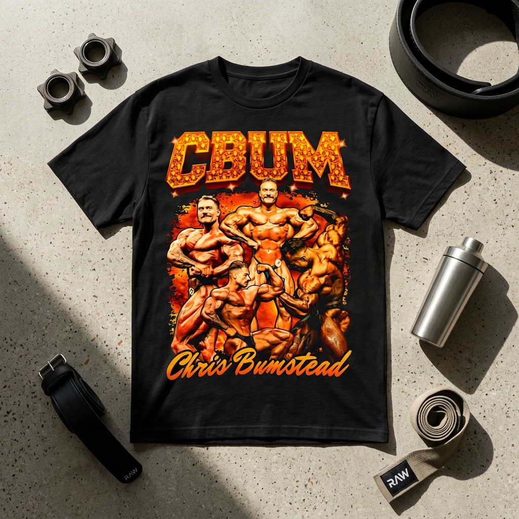 Chris Bumstead PTTT170 Retro Graphic T-shirt 5 - Cbum Store studio mockup 6 1 3 - Cbum Store